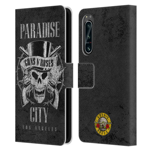 Guns N' Roses Vintage Paradise City Leather Book Wallet Case Cover For Sony Xperia 5 IV