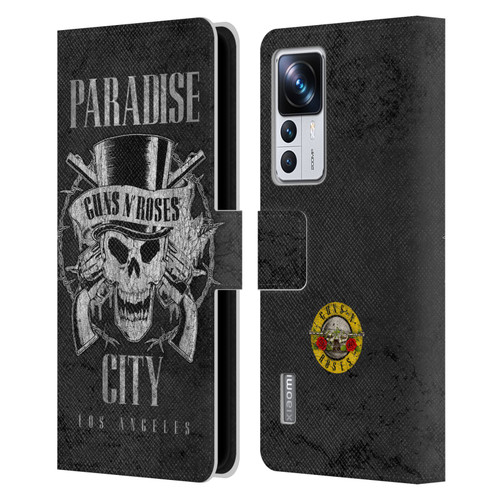 Guns N' Roses Vintage Paradise City Leather Book Wallet Case Cover For Xiaomi 12T Pro