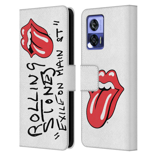 The Rolling Stones Albums Exile On Main St. Leather Book Wallet Case Cover For Motorola Edge 30 Neo 5G