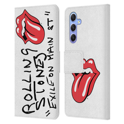 The Rolling Stones Albums Exile On Main St. Leather Book Wallet Case Cover For Samsung Galaxy A34 5G