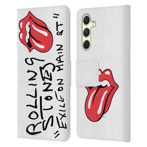 The Rolling Stones Albums Exile On Main St. Leather Book Wallet Case Cover For Samsung Galaxy A54 5G