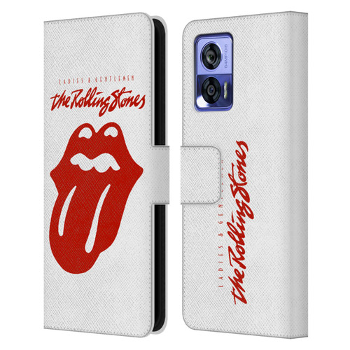The Rolling Stones Graphics Ladies and Gentlemen Movie Leather Book Wallet Case Cover For Motorola Edge 30 Neo 5G