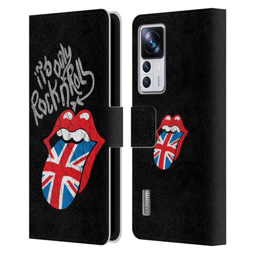 The Rolling Stones Albums Only Rock And Roll Distressed Leather Book Wallet Case Cover For Xiaomi 12T Pro