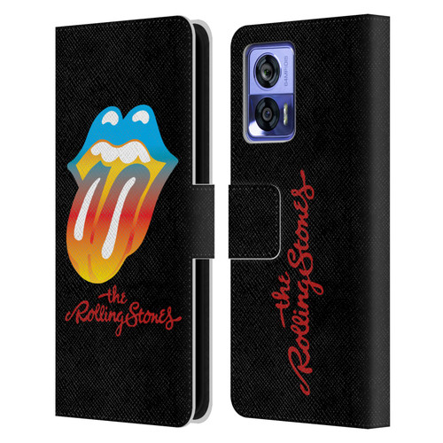 The Rolling Stones Graphics Rainbow Tongue Leather Book Wallet Case Cover For Motorola Edge 30 Neo 5G