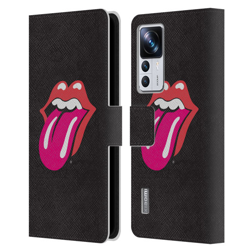 The Rolling Stones Graphics Pink Tongue Leather Book Wallet Case Cover For Xiaomi 12T Pro