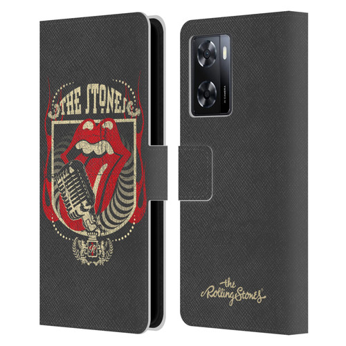The Rolling Stones Key Art Jumbo Tongue Leather Book Wallet Case Cover For OPPO A57s