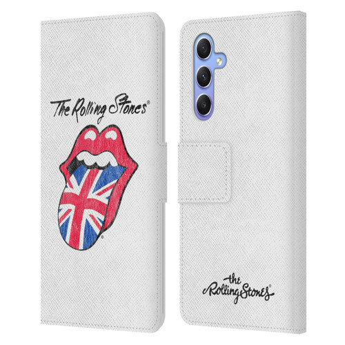 The Rolling Stones Key Art Uk Tongue Leather Book Wallet Case Cover For Samsung Galaxy A34 5G