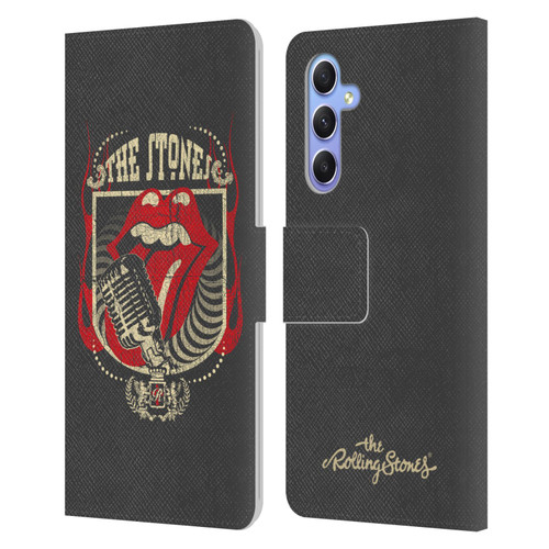 The Rolling Stones Key Art Jumbo Tongue Leather Book Wallet Case Cover For Samsung Galaxy A34 5G