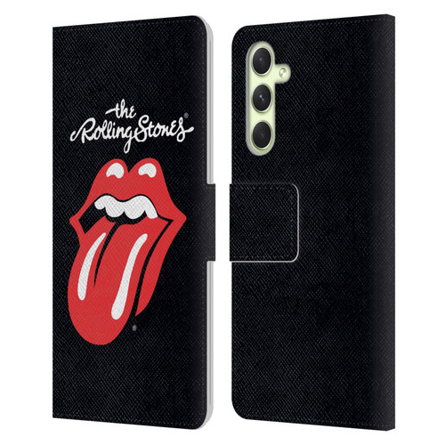 The Rolling Stones Key Art Tongue Classic Leather Book Wallet Case Cover For Samsung Galaxy A54 5G