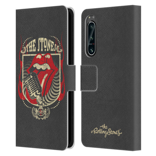 The Rolling Stones Key Art Jumbo Tongue Leather Book Wallet Case Cover For Sony Xperia 5 IV