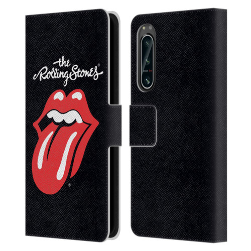 The Rolling Stones Key Art Tongue Classic Leather Book Wallet Case Cover For Sony Xperia 5 IV
