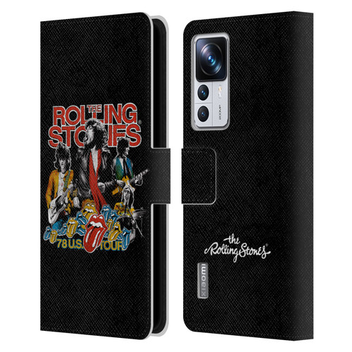 The Rolling Stones Key Art 78 Us Tour Vintage Leather Book Wallet Case Cover For Xiaomi 12T Pro