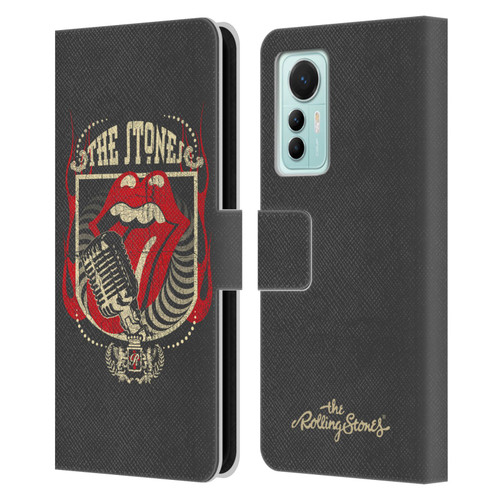The Rolling Stones Key Art Jumbo Tongue Leather Book Wallet Case Cover For Xiaomi 12 Lite