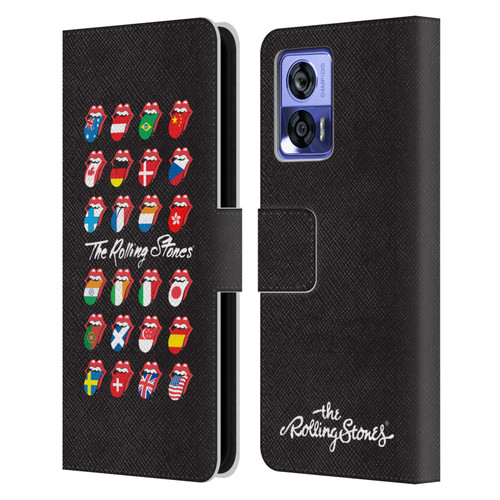 The Rolling Stones Licks Collection Flag Poster Leather Book Wallet Case Cover For Motorola Edge 30 Neo 5G