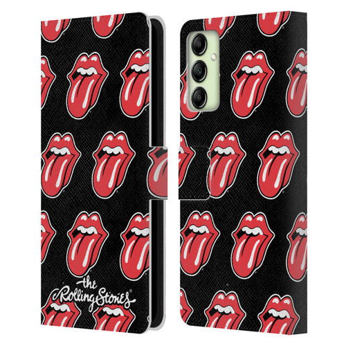 The Rolling Stones Licks Collection Tongue Classic Pattern Leather Book Wallet Case Cover For Samsung Galaxy A14 5G