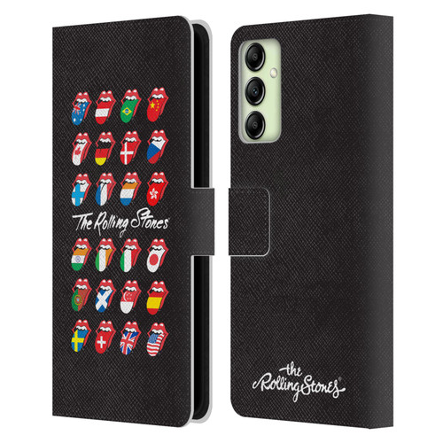 The Rolling Stones Licks Collection Flag Poster Leather Book Wallet Case Cover For Samsung Galaxy A14 5G