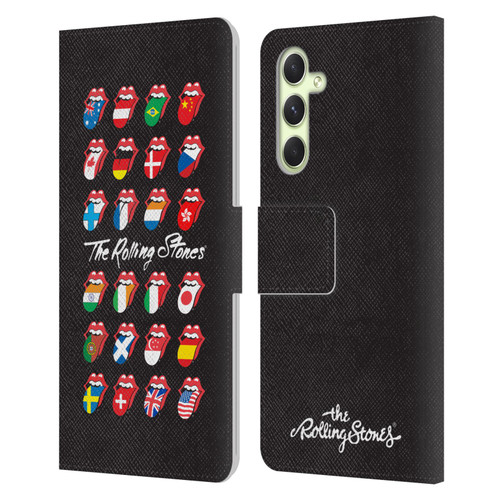 The Rolling Stones Licks Collection Flag Poster Leather Book Wallet Case Cover For Samsung Galaxy A54 5G