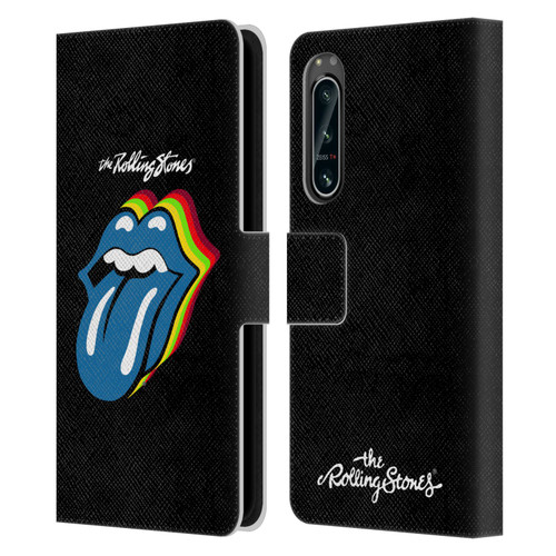 The Rolling Stones Licks Collection Pop Art 2 Leather Book Wallet Case Cover For Sony Xperia 5 IV