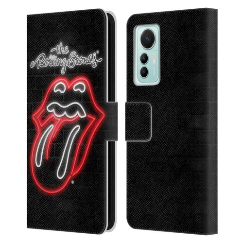 The Rolling Stones Licks Collection Neon Leather Book Wallet Case Cover For Xiaomi 12 Lite