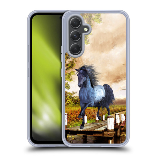 Simone Gatterwe Horses On The Lake Soft Gel Case for Samsung Galaxy A54 5G