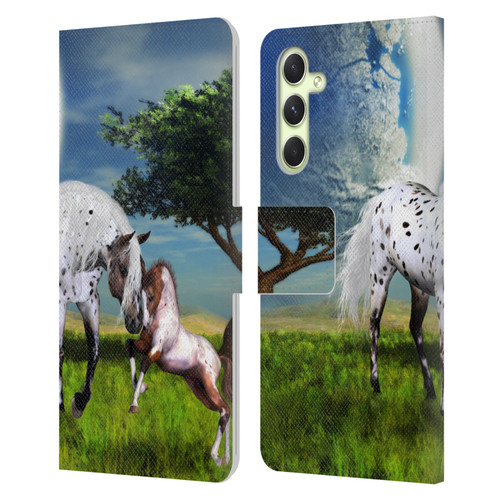 Simone Gatterwe Horses Love Forever Leather Book Wallet Case Cover For Samsung Galaxy A54 5G
