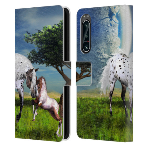 Simone Gatterwe Horses Love Forever Leather Book Wallet Case Cover For Sony Xperia 5 IV