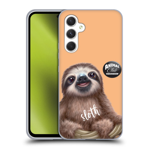 Animal Club International Faces Sloth Soft Gel Case for Samsung Galaxy A54 5G