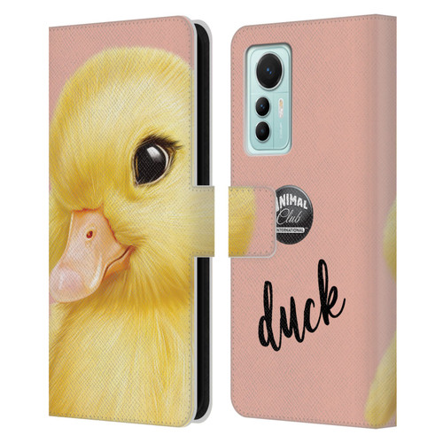 Animal Club International Faces Duck Leather Book Wallet Case Cover For Xiaomi 12 Lite