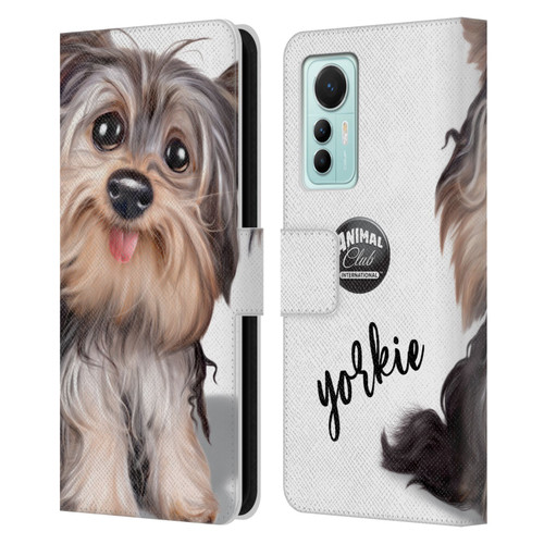 Animal Club International Faces Yorkie Leather Book Wallet Case Cover For Xiaomi 12 Lite