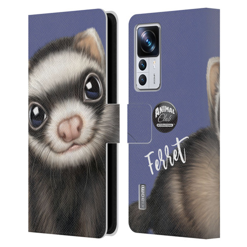 Animal Club International Faces Ferret Leather Book Wallet Case Cover For Xiaomi 12T Pro