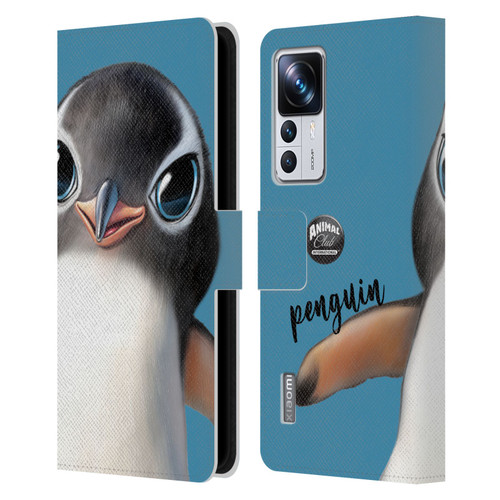 Animal Club International Faces Penguin Leather Book Wallet Case Cover For Xiaomi 12T Pro