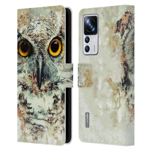 Riza Peker Animals Owl II Leather Book Wallet Case Cover For Xiaomi 12T Pro