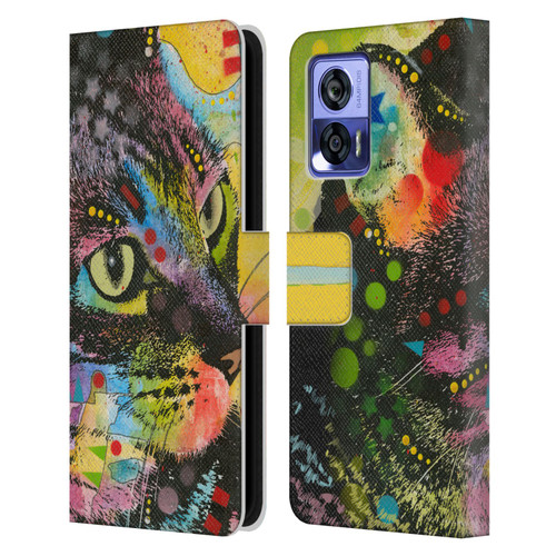 Dean Russo Cats Napy Leather Book Wallet Case Cover For Motorola Edge 30 Neo 5G