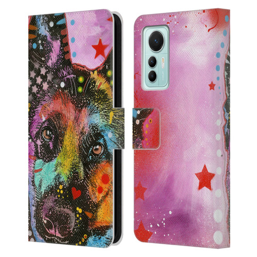 Dean Russo Dogs German Shepherd Leather Book Wallet Case Cover For Xiaomi 12 Lite