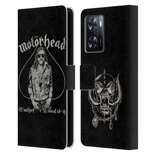Motorhead Graphics Ace Of Spades Lemmy Leather Book Wallet Case Cover For OPPO A57s