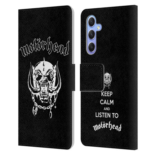 Motorhead Graphics Classic Logo Leather Book Wallet Case Cover For Samsung Galaxy A34 5G