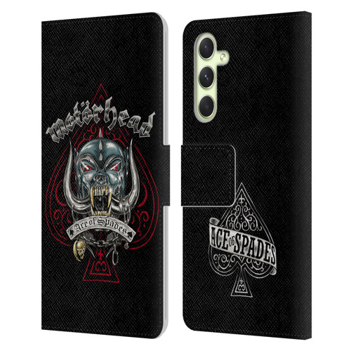 Motorhead Graphics Ace Of Spades Dog Leather Book Wallet Case Cover For Samsung Galaxy A54 5G