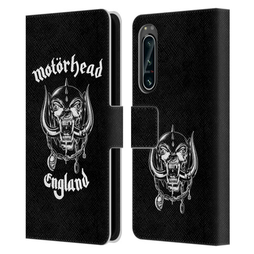 Motorhead Graphics England Leather Book Wallet Case Cover For Sony Xperia 5 IV