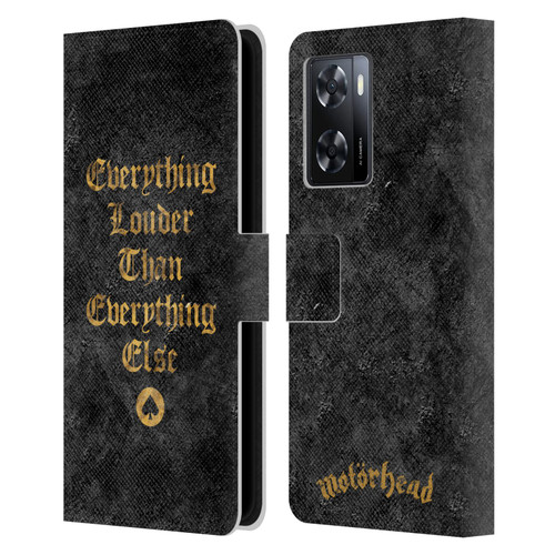 Motorhead Key Art Everything Louder Leather Book Wallet Case Cover For OPPO A57s