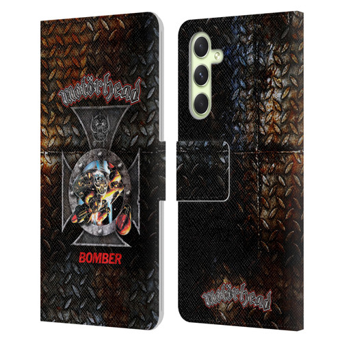 Motorhead Key Art Bomber Cross Leather Book Wallet Case Cover For Samsung Galaxy A54 5G