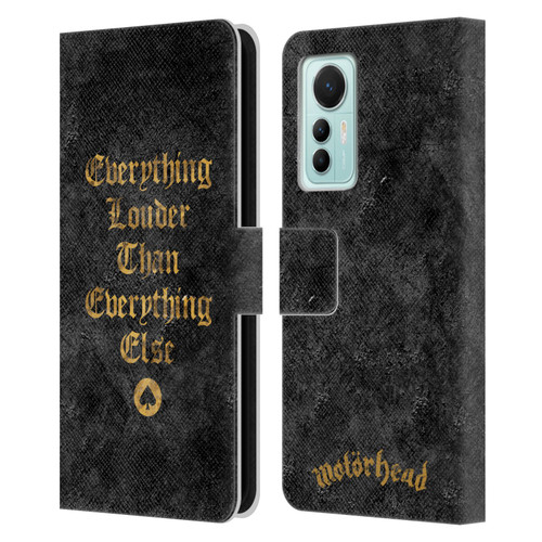 Motorhead Key Art Everything Louder Leather Book Wallet Case Cover For Xiaomi 12 Lite