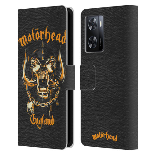 Motorhead Logo Warpig England Leather Book Wallet Case Cover For OPPO A57s