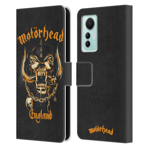 Motorhead Logo Warpig England Leather Book Wallet Case Cover For Xiaomi 12 Lite