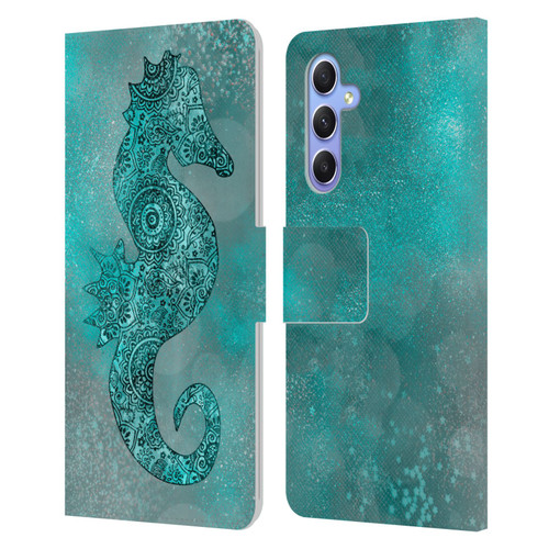 LebensArt Beings Seahorse Leather Book Wallet Case Cover For Samsung Galaxy A34 5G