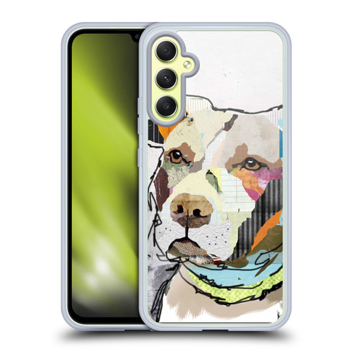 Michel Keck Dogs 3 Pit Bull Soft Gel Case for Samsung Galaxy A34 5G
