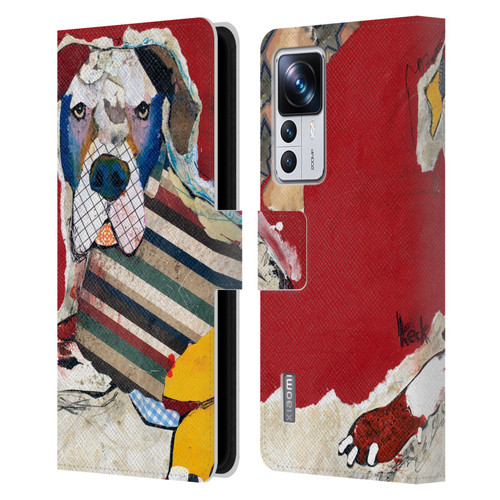 Michel Keck Dogs 2 Great Dane Leather Book Wallet Case Cover For Xiaomi 12T Pro