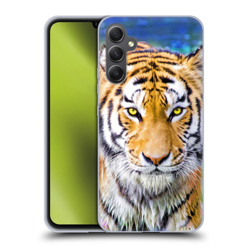 Aimee Stewart Animals Tiger and Lily Soft Gel Case for Samsung Galaxy A34 5G