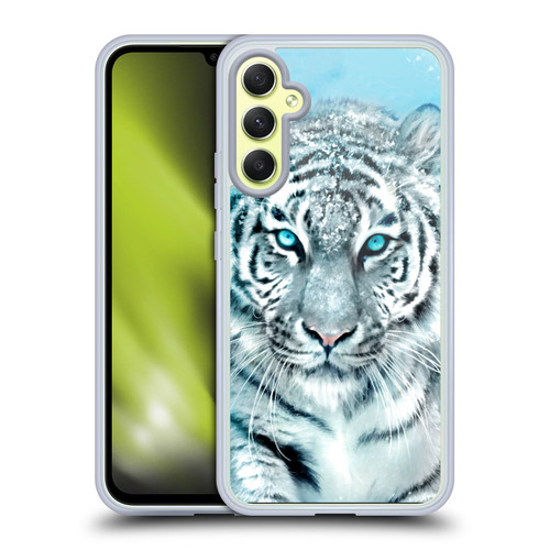 Aimee Stewart Animals White Tiger Soft Gel Case for Samsung Galaxy A34 5G