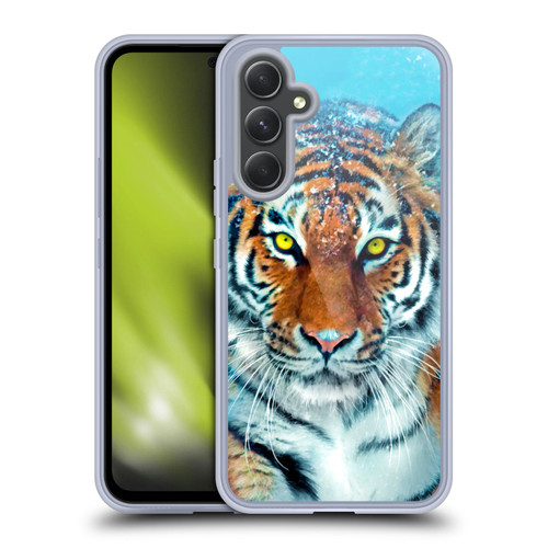 Aimee Stewart Animals Yellow Tiger Soft Gel Case for Samsung Galaxy A54 5G