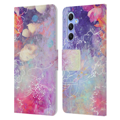 Aimee Stewart Assorted Designs Lily Leather Book Wallet Case Cover For Samsung Galaxy A34 5G